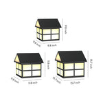 House-Shaped Outdoor Pillar Light in Black Stainless Steel