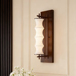 Bamboo Node Silk Wall Sconce in Walnut Finish – Warm LED Accent Light