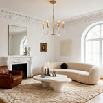 Aurelia Acrylic Chandelier – Modern Minimalist Gold Pendant Light for Dining and Living Spaces
