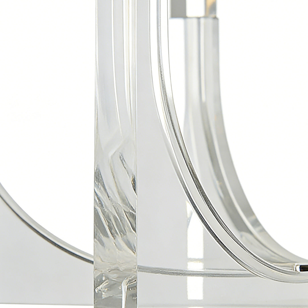 Aurelia Six-Light Modern Brass Chandelier with Acrylic Shades