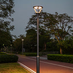 Modern LED Outdoor Lamp Post Light – 10ft Black Aluminum Garden Pole Light