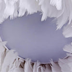 Aurelia Round Feather LED Flush Mount Ceiling Light – Nordic-Inspired Ambient Illumination