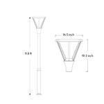 Modern LED Post Light for Outdoor Garden, Villa, and Courtyard