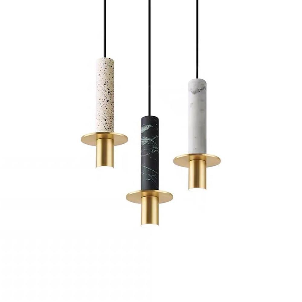 Cylindrical LED Pendant Light with Glass Shade for Modern Interiors