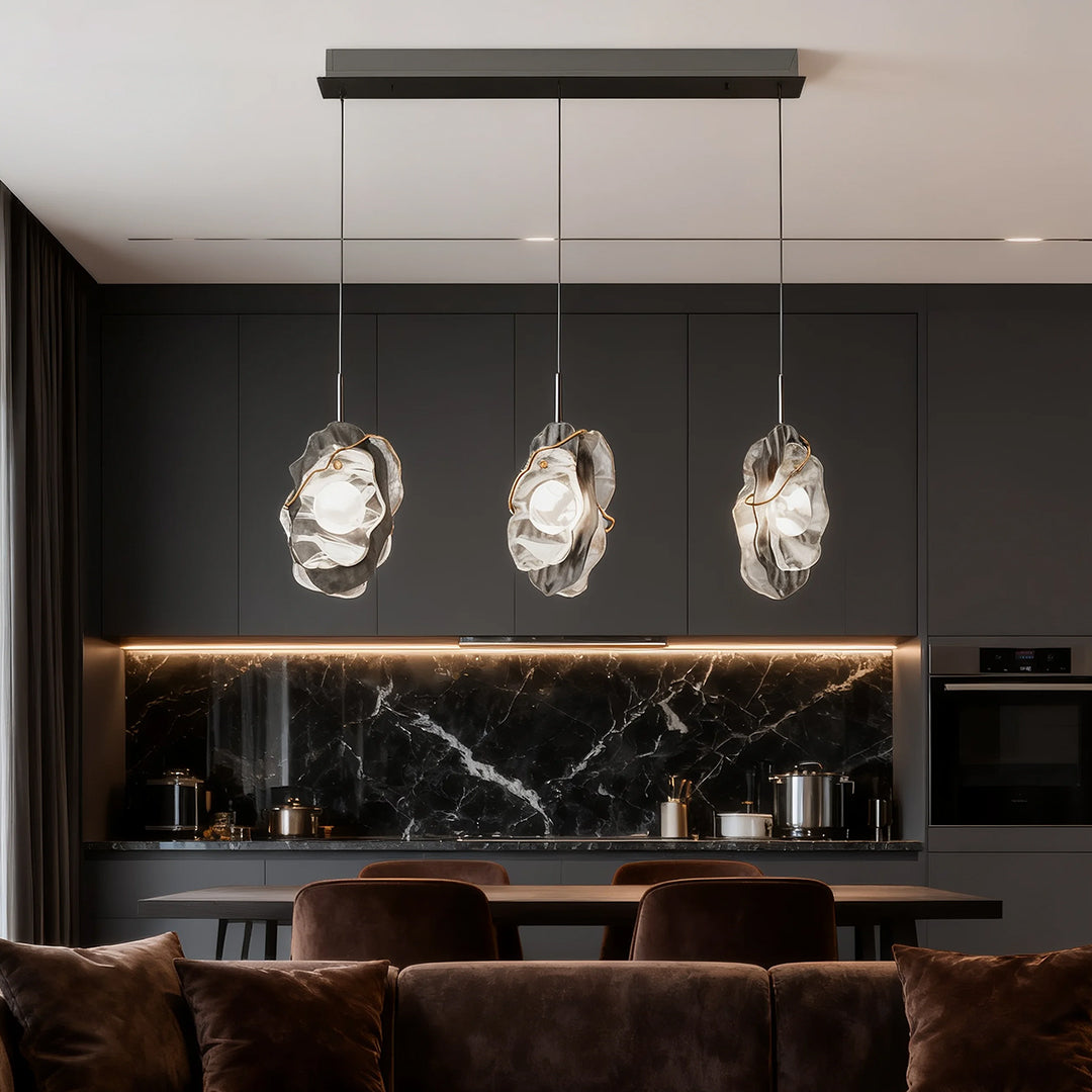 Lumina Glass Pendant Light – Minimalist Adjustable LED Ceiling Lamp