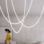 Linear LED Pendant Light – Minimalist Silicone Neon Ceiling Lamp