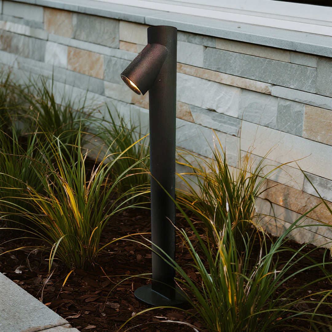 Bamboo Node LED Bollard Light — Modern Minimalist Landscape Lighting