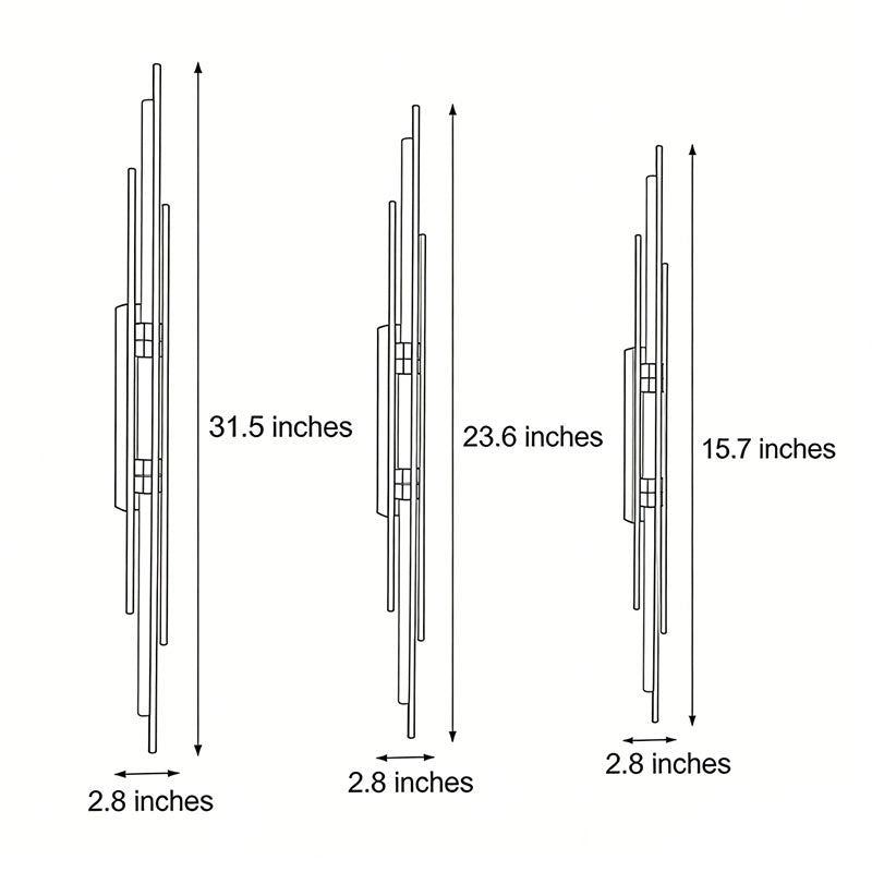 Modern Linear LED Wall Sconce in Black, Gold, or Copper