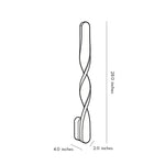 Twisted LED Wall Sconce | Modern Spiral Wall Light in Aluminum