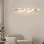 Twisted LED Wall Sconce | Modern Spiral Wall Light in Aluminum