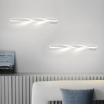 Twisted LED Wall Sconce | Modern Spiral Wall Light in Aluminum