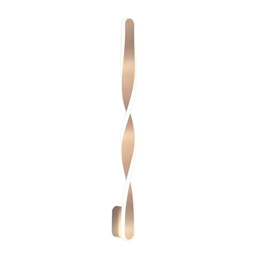 Twisted LED Wall Sconce | Modern Spiral Wall Light in Aluminum