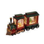 Nordic Christmas Train Table Lamp with Santa and Snowfall Effect