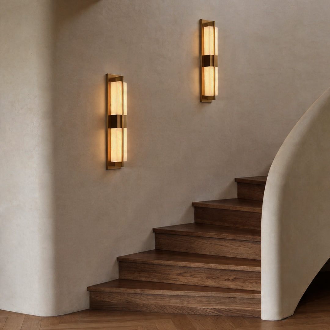 Modern Gold Outdoor Wall Light – Waterproof Linear LED Sconce