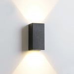 LumaWall Outdoor LED Wall Sconce — Up & Down Light for Modern Courtyards