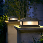 Modern Black Outdoor Pillar Lights – Waterproof Pagoda Garden Post Lighting