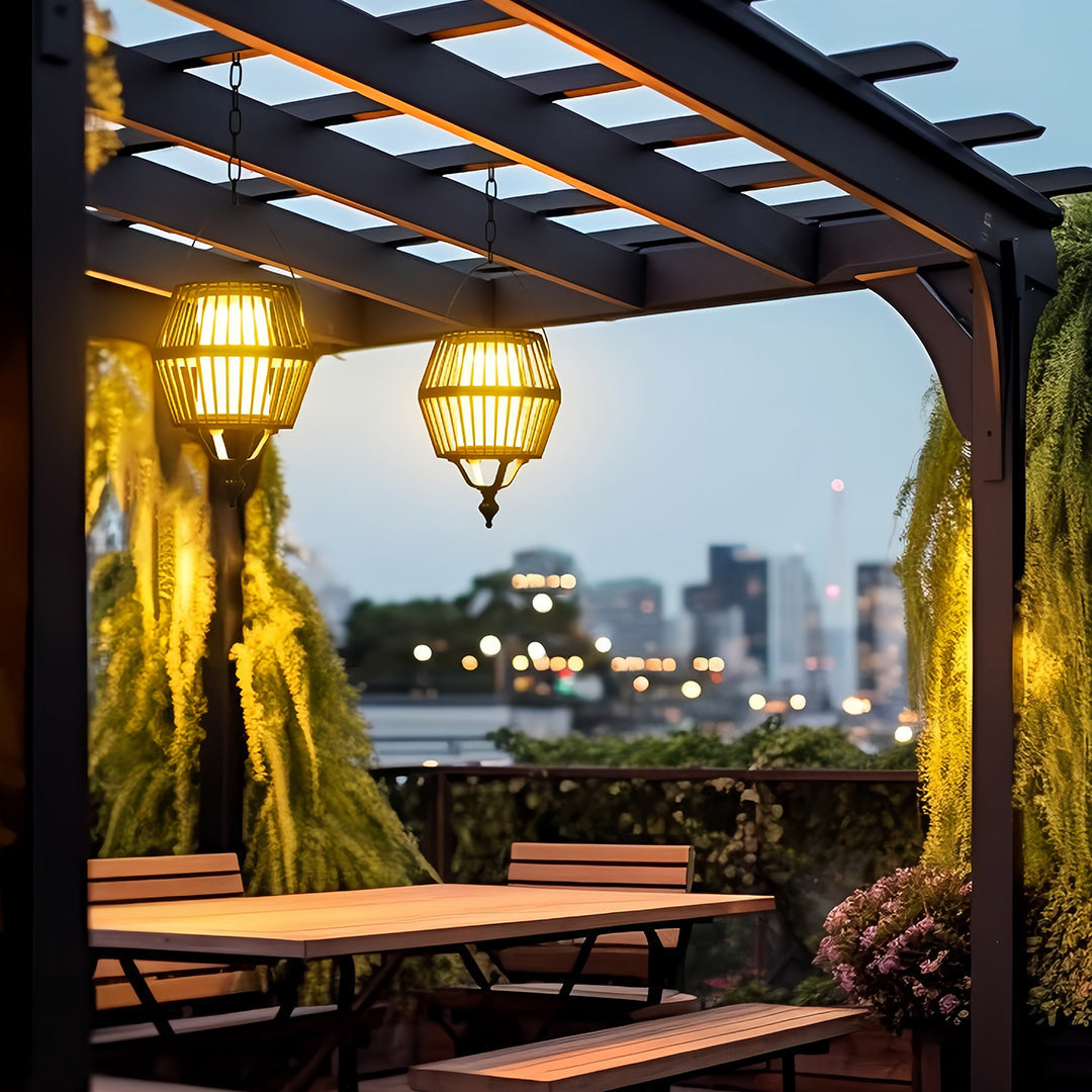 Japanese Lantern Pendant Light – Waterproof Outdoor Ceiling Lamp
