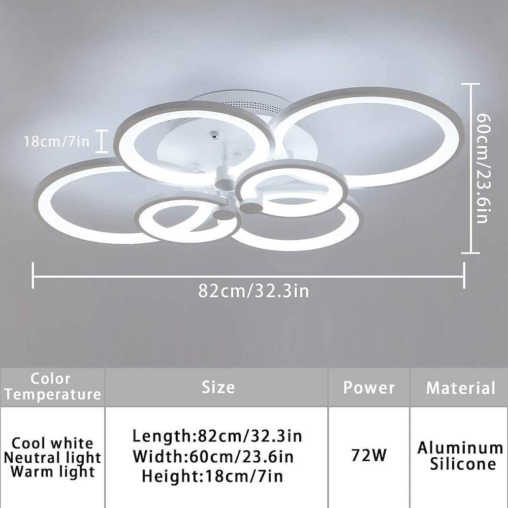 Elegant Semi Flush Mount Ceiling Lights With Unique Overlapping Rings