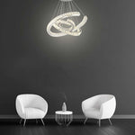 Lumina Wave Crystal LED Chandelier in Stainless Steel