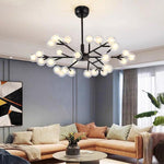 Novelty Iron Chandelier With 30 Light Glass Orbs Bubble 33 Wide Led Lighting