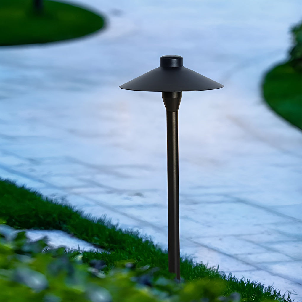 Modern LED Outdoor Path Light with Mushroom Umbrella Design for Garden Walkways