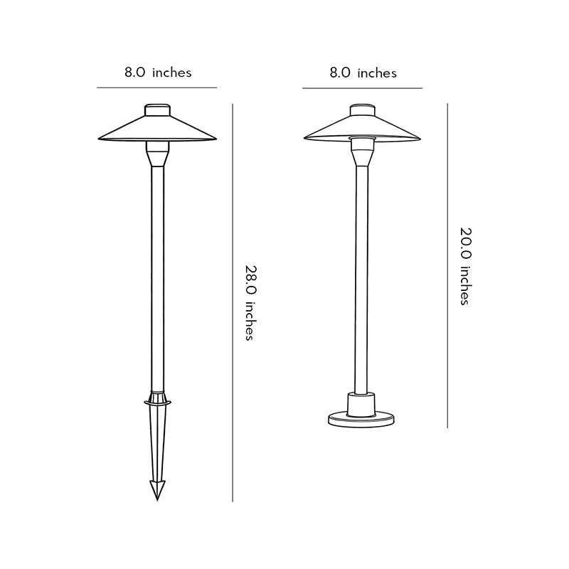 Modern LED Outdoor Path Light with Mushroom Umbrella Design for Garden Walkways