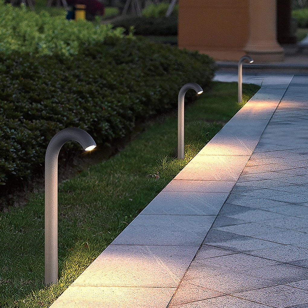 Arched Aluminum LED Path Light for Modern Garden Landscapes