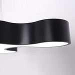 Modern S-Shaped Coral LED Chandelier in Black Iron for Dining & Living Spaces