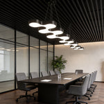 Modern S-Shaped Coral LED Chandelier in Black Iron for Dining & Living Spaces