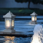 Sculptural Stone-Effect LED Landscape Pillar Light for Courtyards & Walkways
