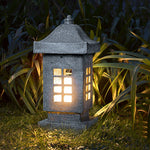 Sculptural Stone-Effect LED Landscape Pillar Light for Courtyards & Walkways