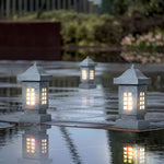 Sculptural Stone-Effect LED Landscape Pillar Light for Courtyards & Walkways