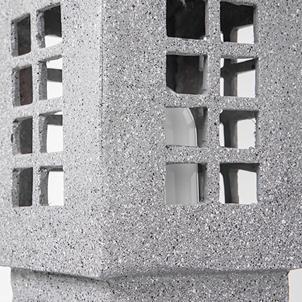 Sculptural Stone-Effect LED Landscape Pillar Light for Courtyards & Walkways