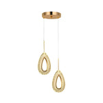 Aurelia Water Drop LED Pendant Light — Modern Minimalist Chandelier in Gold