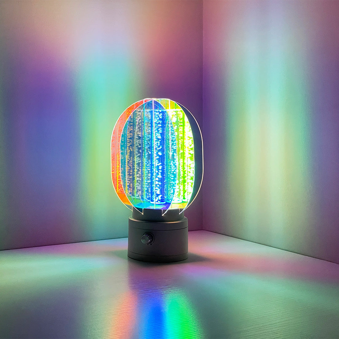 Aurora Prism LED Table Lamp – Modern Aluminum & Acrylic Accent Light
