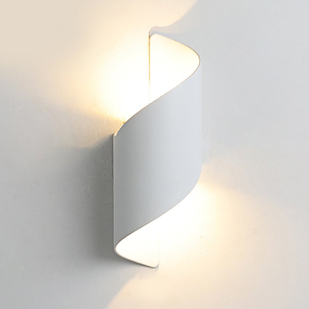 Unique Spiral Design Led Waterproof Two Way Luminous Wall Light For Aisle Balcony