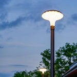 Solar & Hardwired LED High Pole Street Light – IP65 Waterproof Black Aluminum