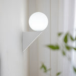 Nordic Glass Globe Wall Sconce with Adjustable Light Modes