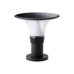 Solar Post Cap Light in Black Aluminum for Outdoor Pillars