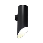 Modern Outdoor Up and Down Wall Sconce in Black Stainless Steel with Clear Glass