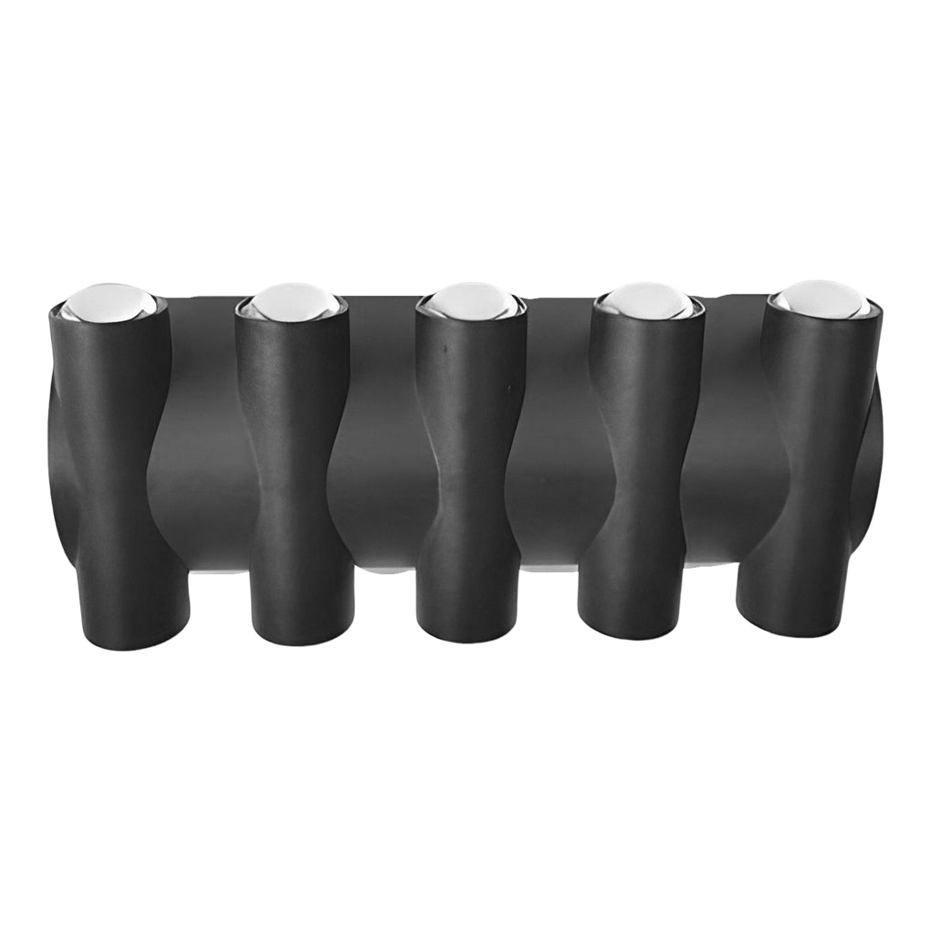 Modern LED Wall Washer Light – Black Aluminum Up & Down Outdoor Sconce
