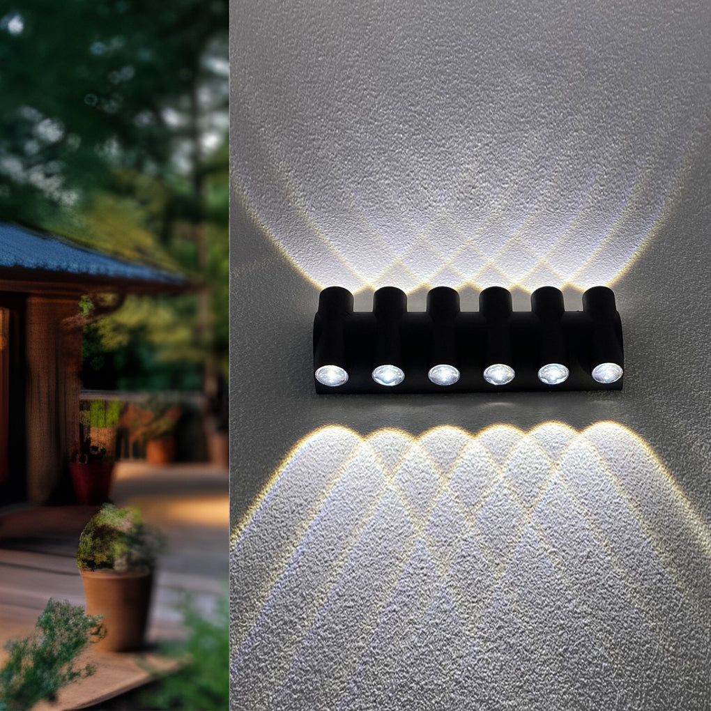 Modern LED Wall Washer Light – Black Aluminum Up & Down Outdoor Sconce