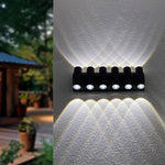 Modern LED Wall Washer Light – Black Aluminum Up & Down Outdoor Sconce