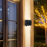 Modern LED Wall Washer Light – Black Aluminum Up & Down Outdoor Sconce