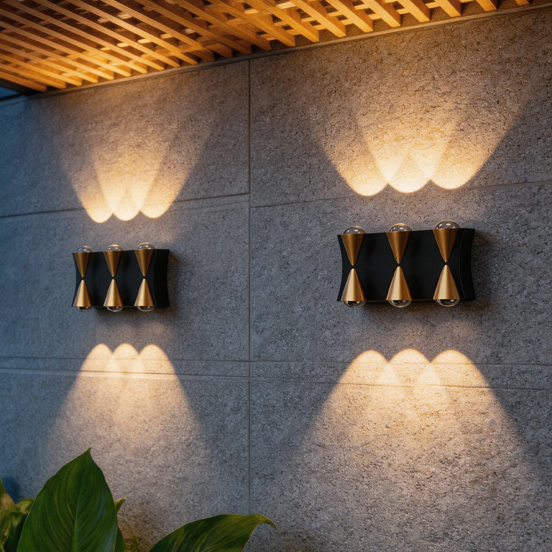 Modern Outdoor Up Down Wall Sconce with LED Lighting