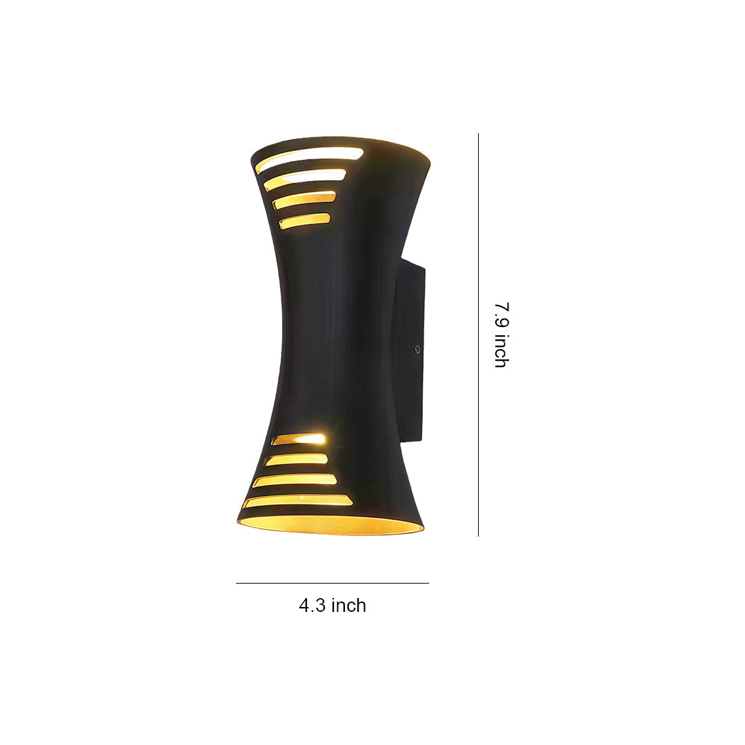 Modern Black LED Up Down Wall Sconce for Outdoor Luxury Interiors