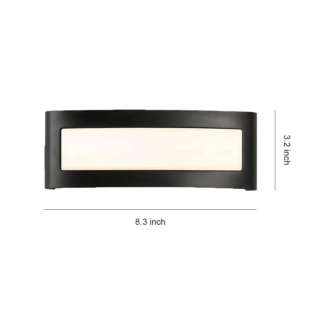 Aurelia Outdoor Up & Down Wall Sconce in Black Aluminum
