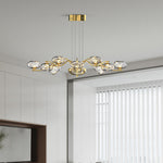 Modern LED Chandelier with Magic Bean Glass Shades – 9 or 16 Lights