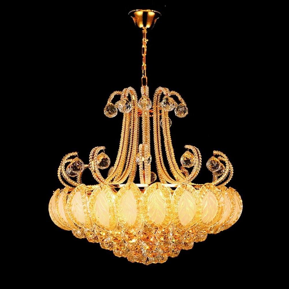 8 Light Modern Gold Silver Vintage Crystal Chandeliers For Living Room