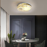 Lumina Crystal Flush Mount Ceiling Light in Stainless Steel
